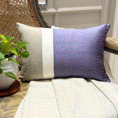 Purple Silk Essence Lumbar Pillow Cover