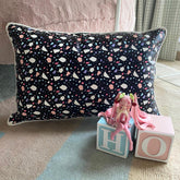 Terrazo Fun Black Lumbar Pillow Cover