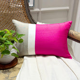 Fuchsia Silk Essence Lumbar Pillow Cover