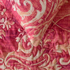 Pink Dalliance - Velvet Pink Decorative Bed Runner and Pillow Cover