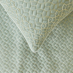 Tessellation Blue - Jacquard Blue Decorative Bed Runner and Pillow Cover