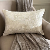 All Eyes on Ivory Lumbar Pillow Cover