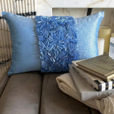 Sky Blue Silk Decorative Lumbar Pillow Cover, Sky Blue Love