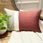 Rust Silk Essence Lumbar Pillow Cover