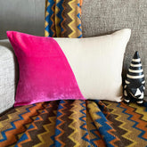 Velutinous Fuchsia Lumbar Pillow Cover