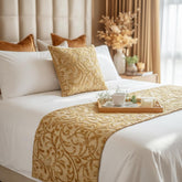 Serene Symphony Decorative Bed Runner and Pillow Cover
