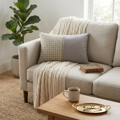 Gray Linen Lumbar Pillow Cover - Gray Terra Hound