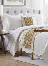 Ornamento Oro Decorative Bed Runner and Pillow Cover