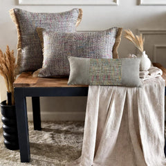 Jute Carnival Throw Pillow Cover