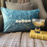 Quartz Center Teal Lumbar Pillow Cover