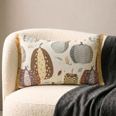Purple Woven Jacquard Decorative Lumbar Pillow Cover - Cozy Pumpkins