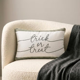 Black & White Jacquard Decorative Lumbar Pillow Cover - Trick Or Treat