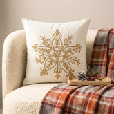 Gold Linen Handmade Throw Pillow Cover -Gilded Frost