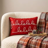 Red Silk Decorative Lumbar Pillow Cover - Falala