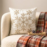 White Silk Decorative Throw Pillow Cover - Dewdrop Flake