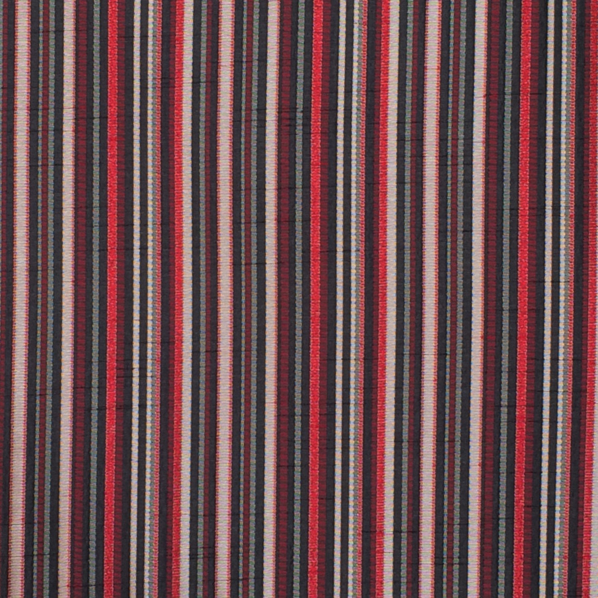 Broadway Red Stripes Printed Velvet Fabric By The Yard