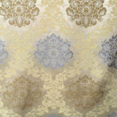 Grey And Gold Cotton Fabric By The Yard