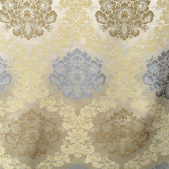 Grey And Gold Cotton Fabric By The Yard