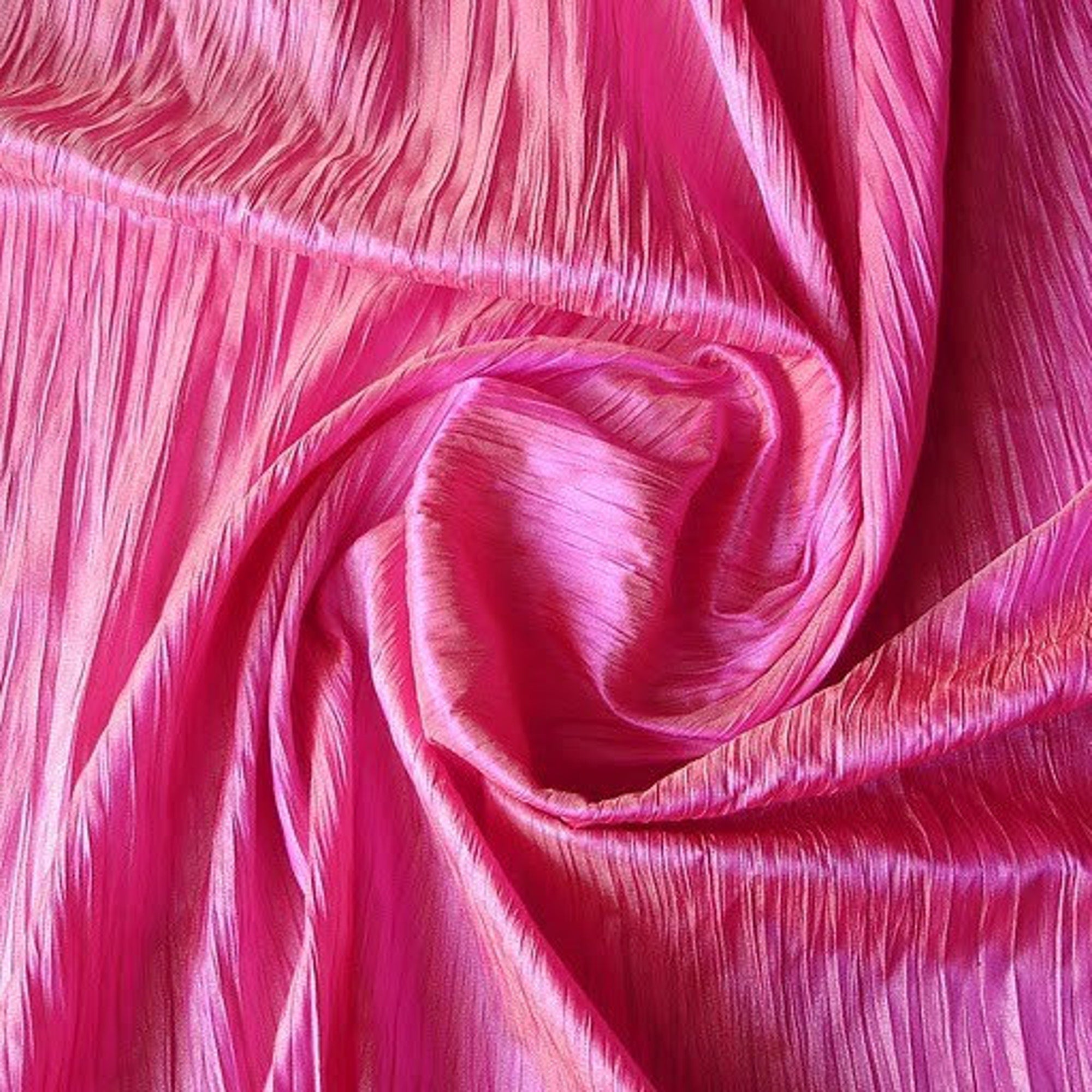 Light Pink (Crushed) Art Silk / Faux Silk Fabric By The Yard