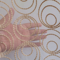 Fawn Circles Sheer Curtain Fabric By The Yard