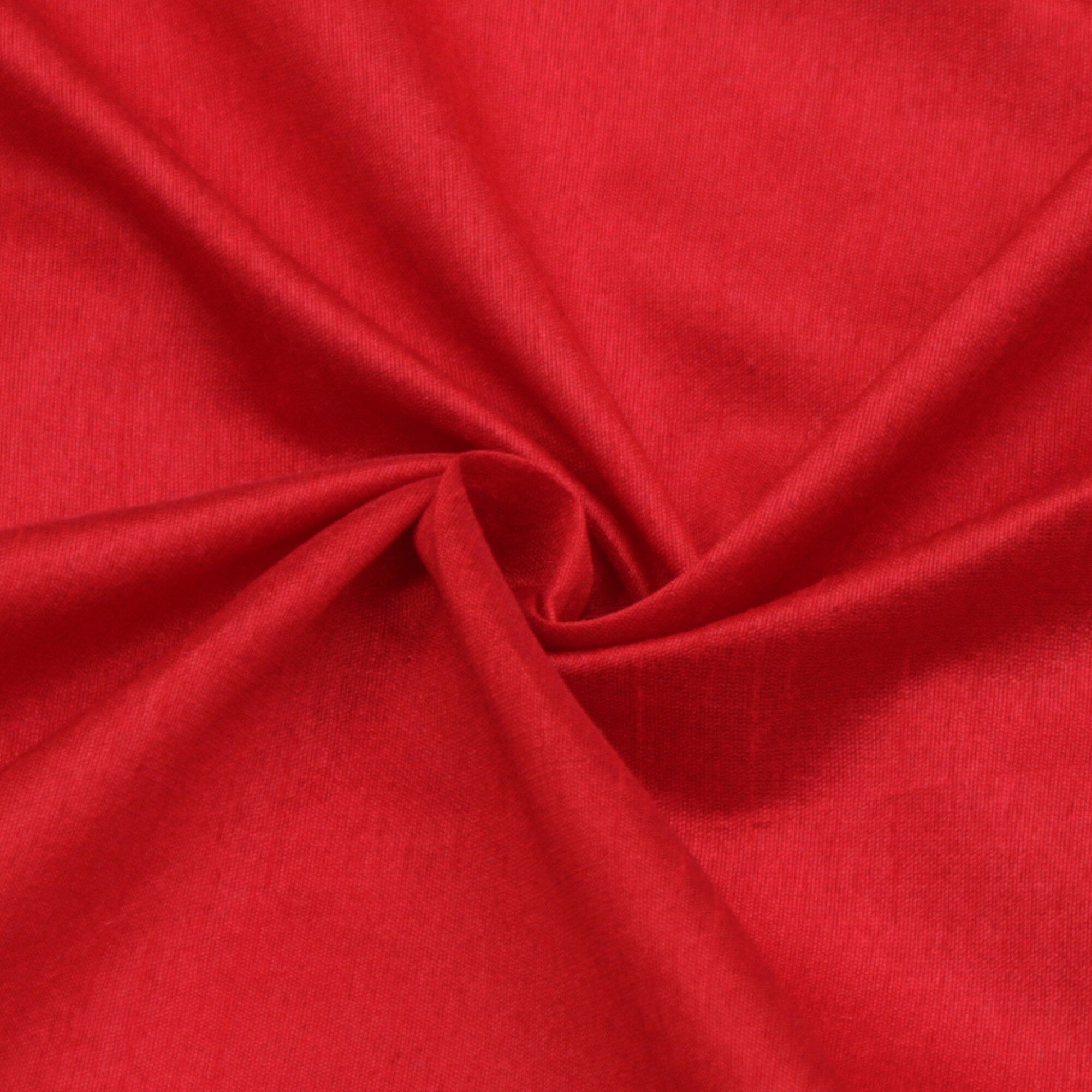 Blood Red Faux Silk Fabric By The Yard