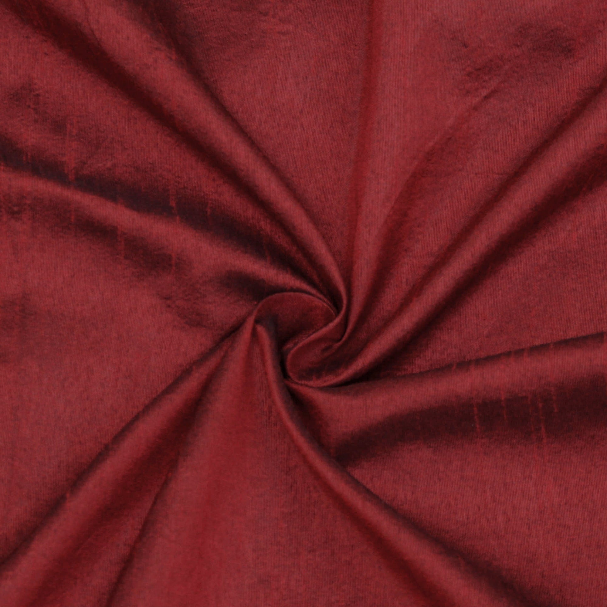 Deep Red Faux Silk Fabric By The Yard
