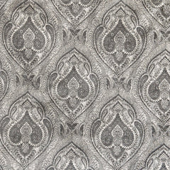 Grey And Cream Jacquard Velvet Fabric By The Yard