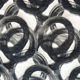 Midnight Circles Jacquard Velvet Fabric By The Yard
