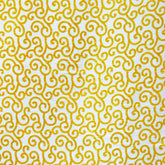 Mimosa Yellow Scrolls Poly Viscose Burnout Velvet Fabric By The Yard