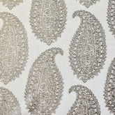 Grey Paisley Woven Fabric By The Yard