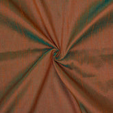 Rust And Green Faux Silk Fabric By The Yard