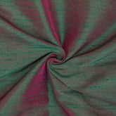 Green And Fuchsia Faux Silk Fabric By The Yard