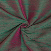 Green And Fuchsia Art Silk / Faux Silk Fabric By The Yard