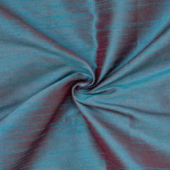 Blue And Red Faux Silk Fabric By The Yard