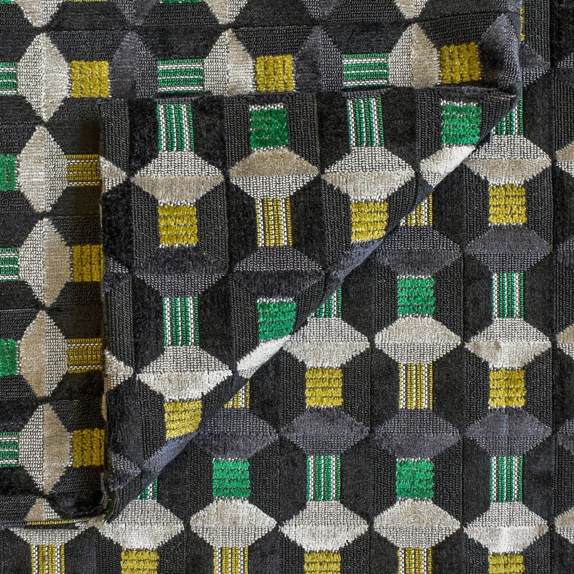 Gray Yellow Fabric