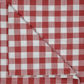 Red Gingham Checks Cotton Fabric