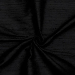 Black 100% Pure Silk Fabric By The Yard