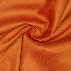 Saffron Orange 100% Pure Silk Fabric By The Yard