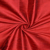 Deep Red 100% Pure Silk Fabric By The Yard