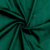 Dark Green Silk Dupioni Fabric By The Yard