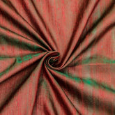 Red, Green Silk Dupioni Fabric By The Yard