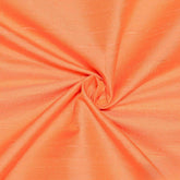 Peach Orange Silk Dupioni Fabric By The Yard