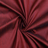 Maroon Silk Dupioni Fabric By The Yard