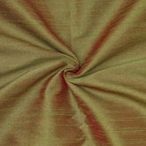 Green And Orange Faux Silk Fabric By The Yard