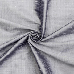 Silver Gray 100% Pure Silk Fabric By The Yard
