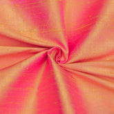 Gold, Pink 100% Pure Silk Fabric By The Yard