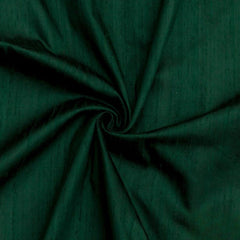 Bottle Green 100% Pure Silk Fabric By The Yard