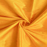 Bright Saffron Yellow 100% Pure Silk Fabric By The Yard