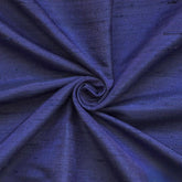 Dark Blue Silk Dupioni Fabric By The Yard