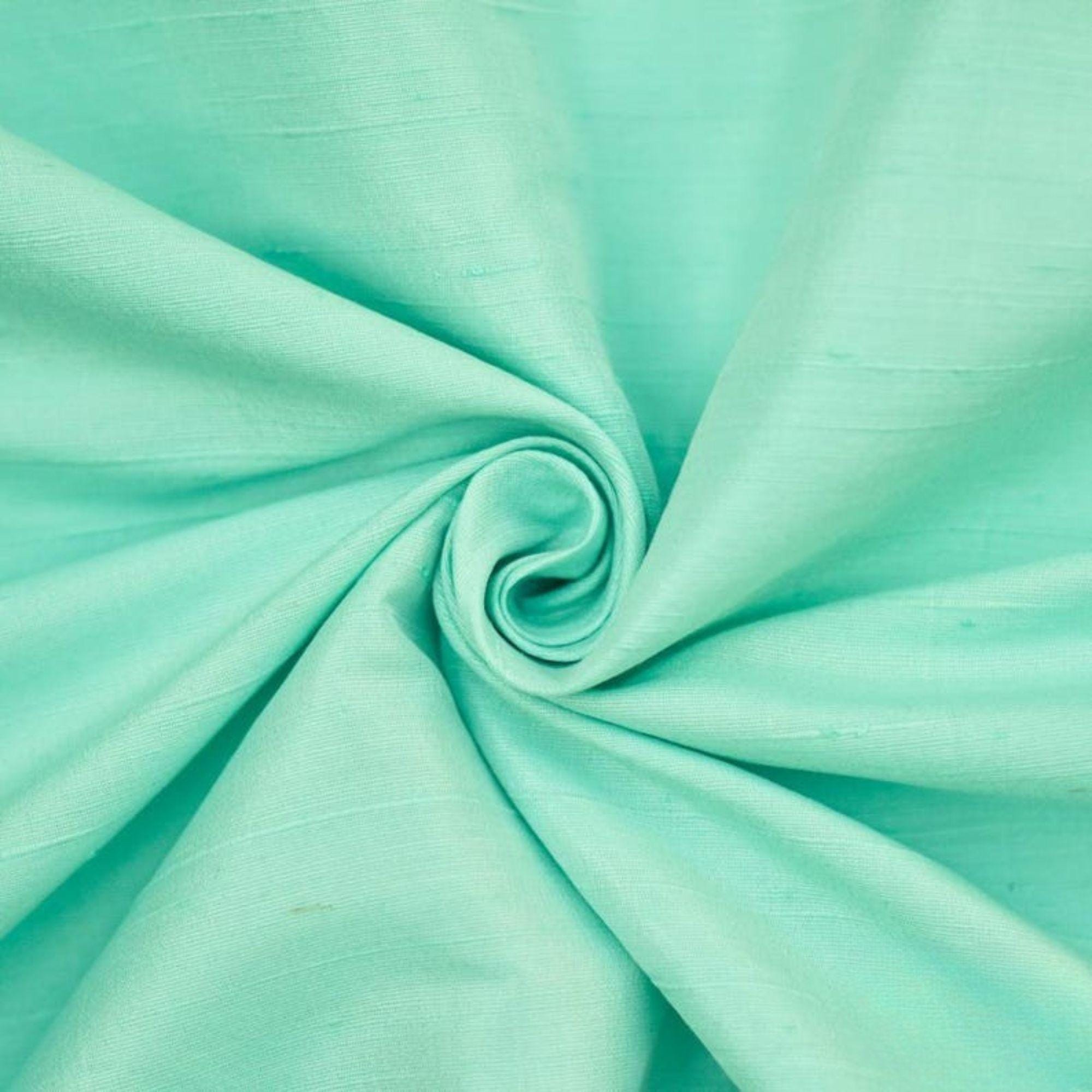 Mint Green Silk Dupioni Fabric By The Yard